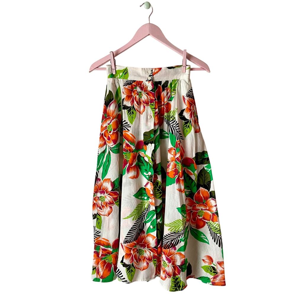 Vintage Wine & Roses Skirt